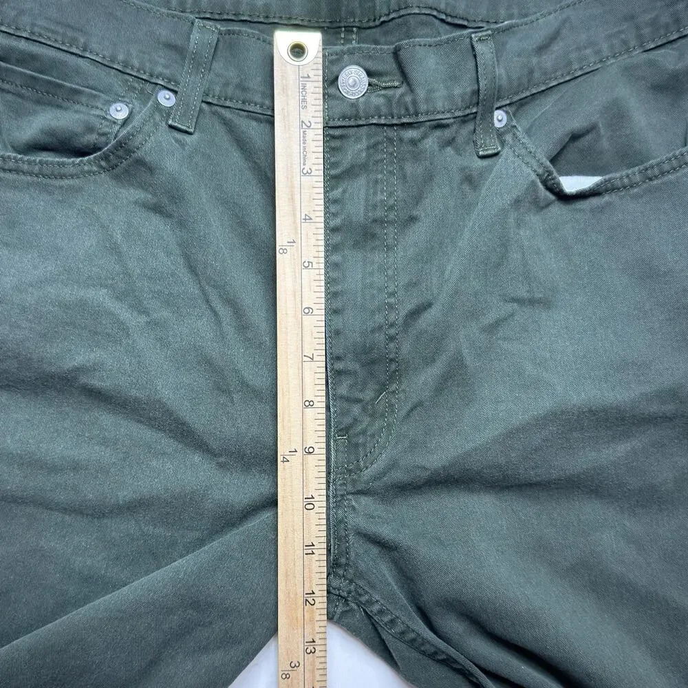 Levi's 514 Straight Jeans Mens 40x32 Olive Green Denim Pants
